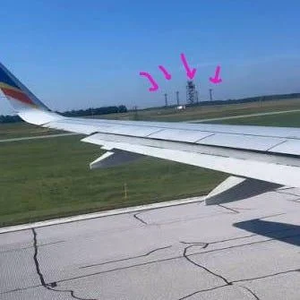 The view from an airplane arriving in Indianapolis